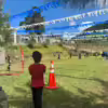 Children at play on the football (soccer) field of The Little Mountain School in Joya Honda, GT