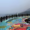Colorful Kaqasiiwaan Viewpoint overlooking Lake Atitlán in San Juan La Laguna, GT